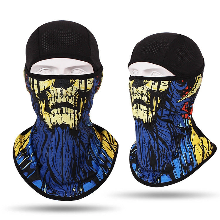 Headgear Masked Ghost Skull Anti-Terrorism Mask Riding Sunscreen Face Towel