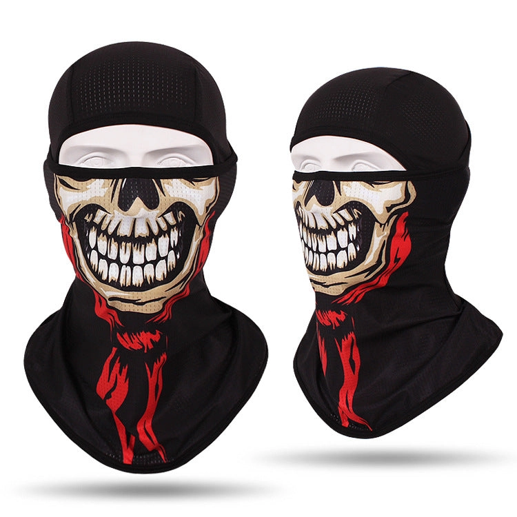 Headgear Masked Ghost Skull Anti-Terrorism Mask Riding Sunscreen Face Towel