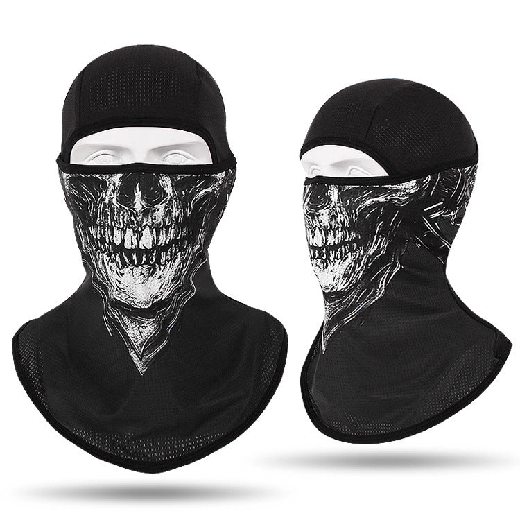 Headgear Masked Ghost Skull Anti-Terrorism Mask Riding Sunscreen Face Towel
