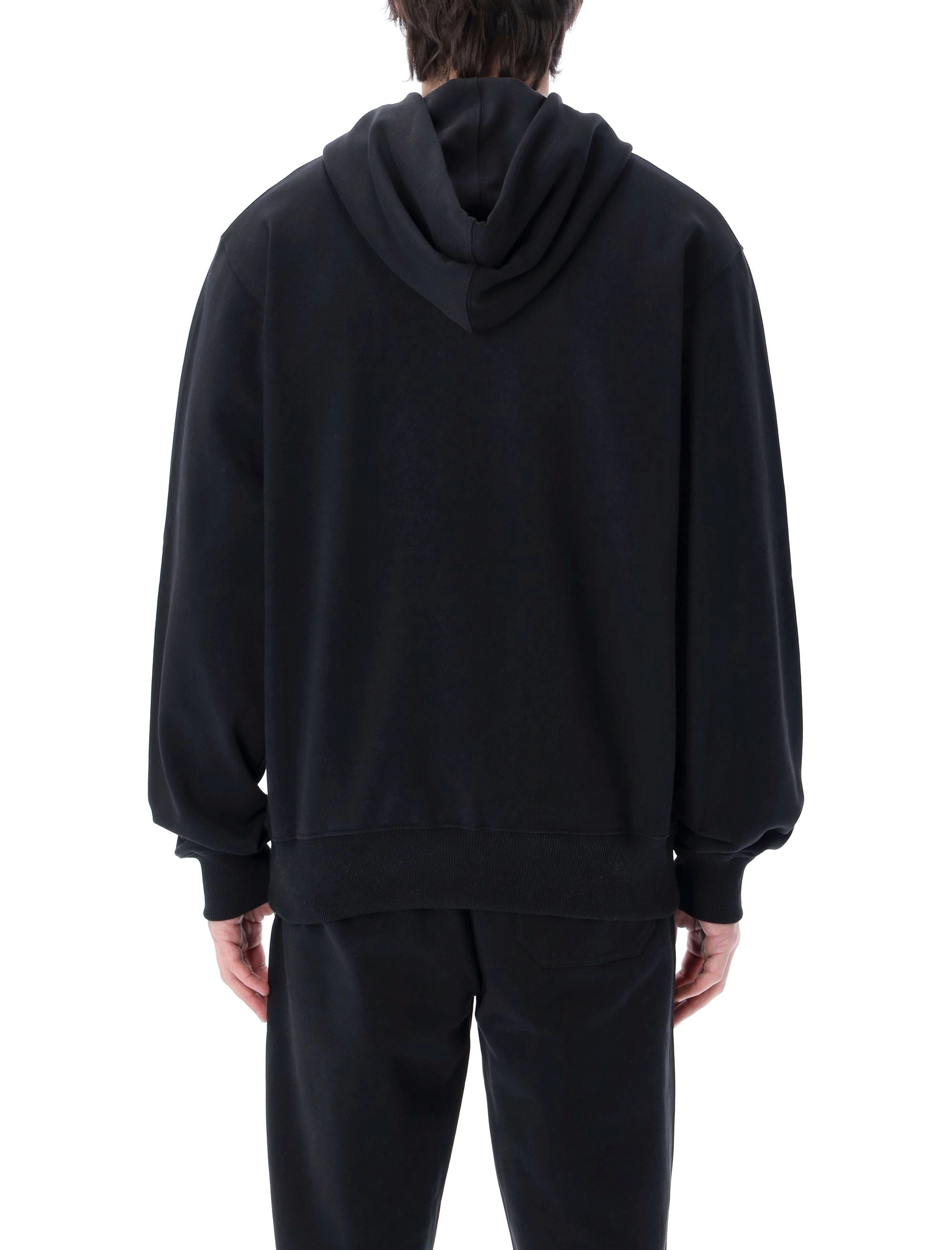 Helmut Lang Logo Printed Drawstring Hoodie