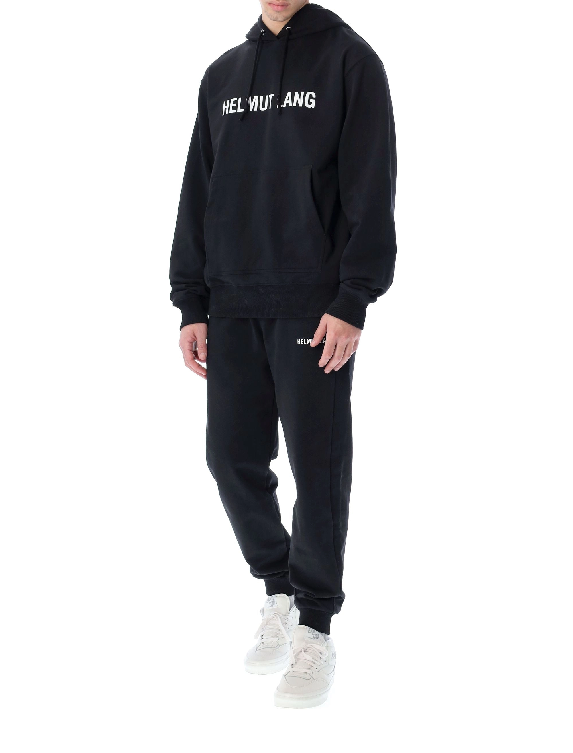 Helmut Lang Logo Printed Drawstring Hoodie