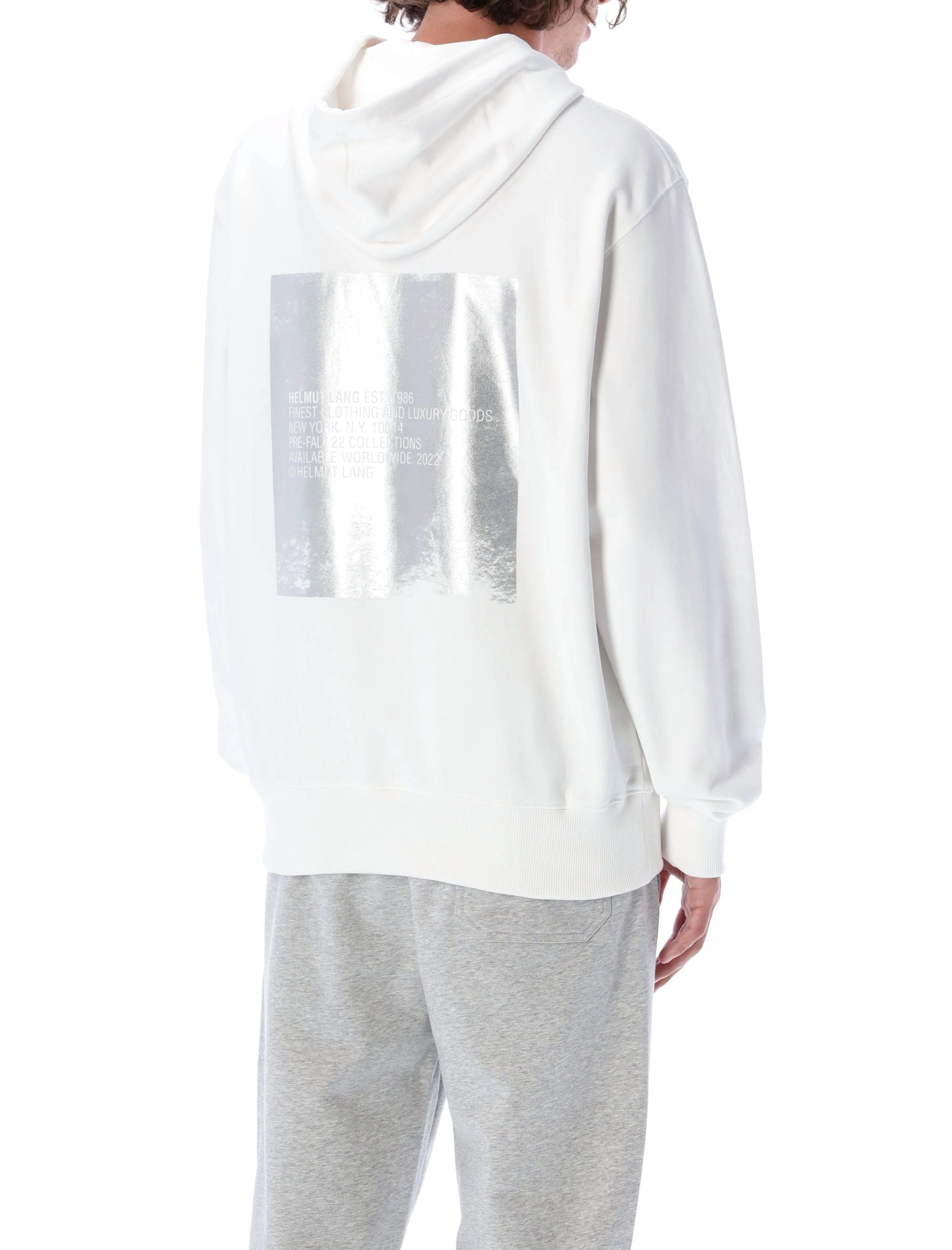 Helmut Lang Sliver Logo Printed Hoodie