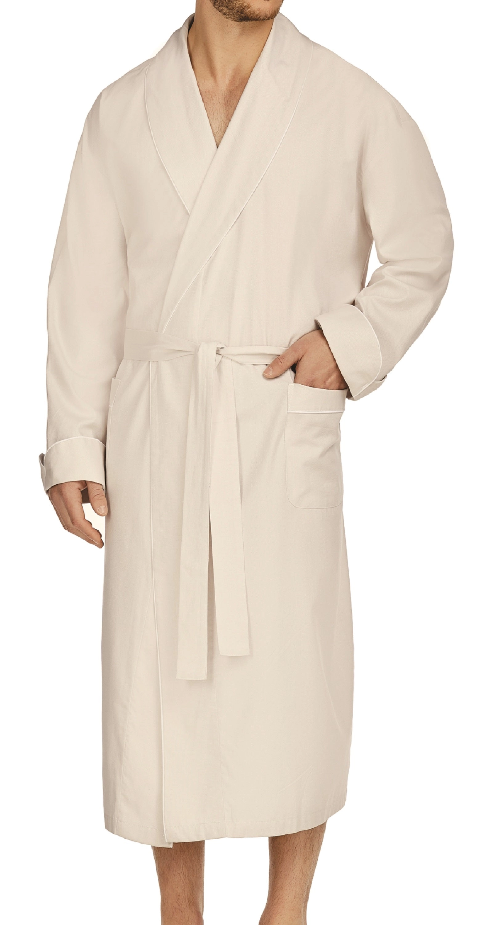 Herringbone Cotton Better Shawl Robe