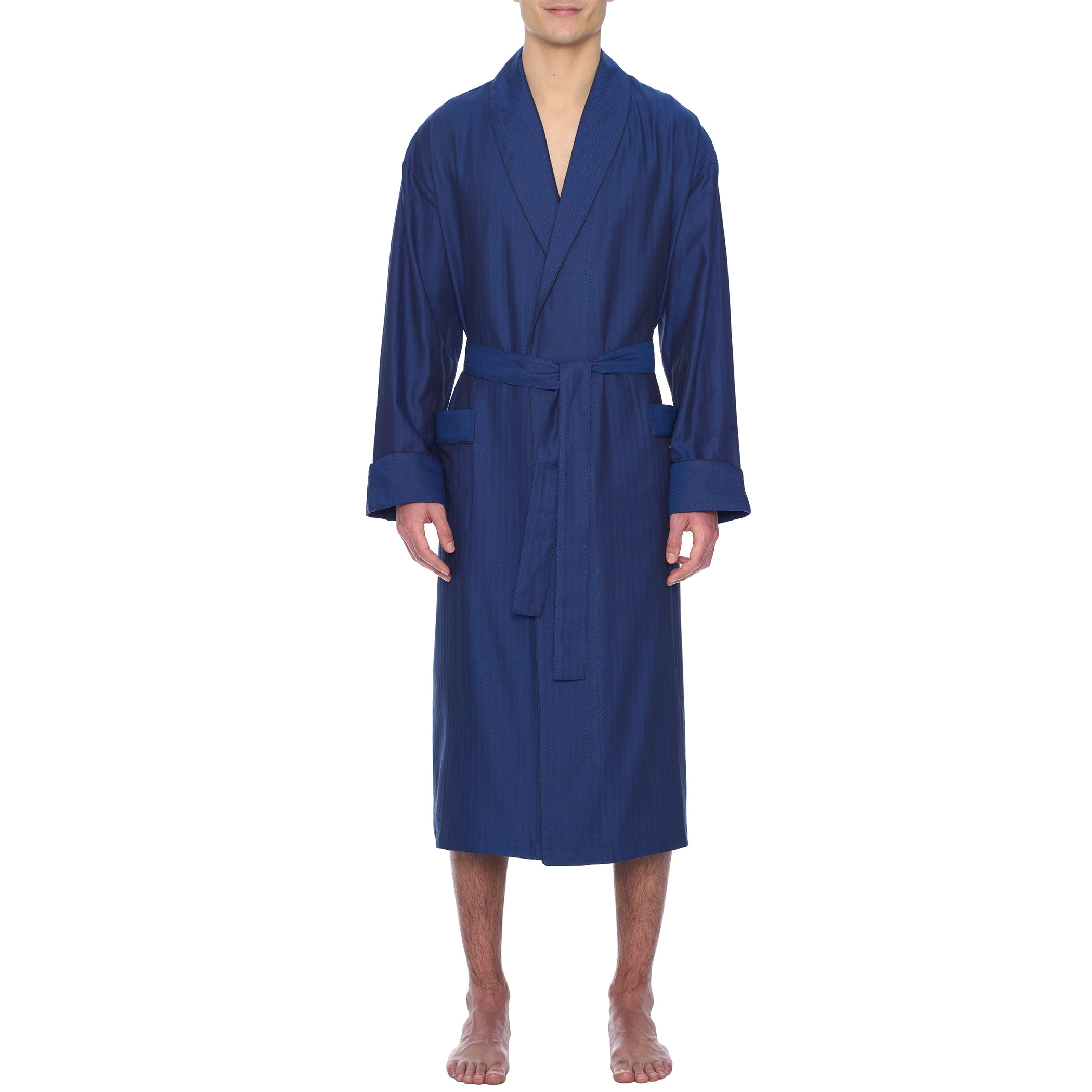 Herringbone Cotton Better Shawl Robe