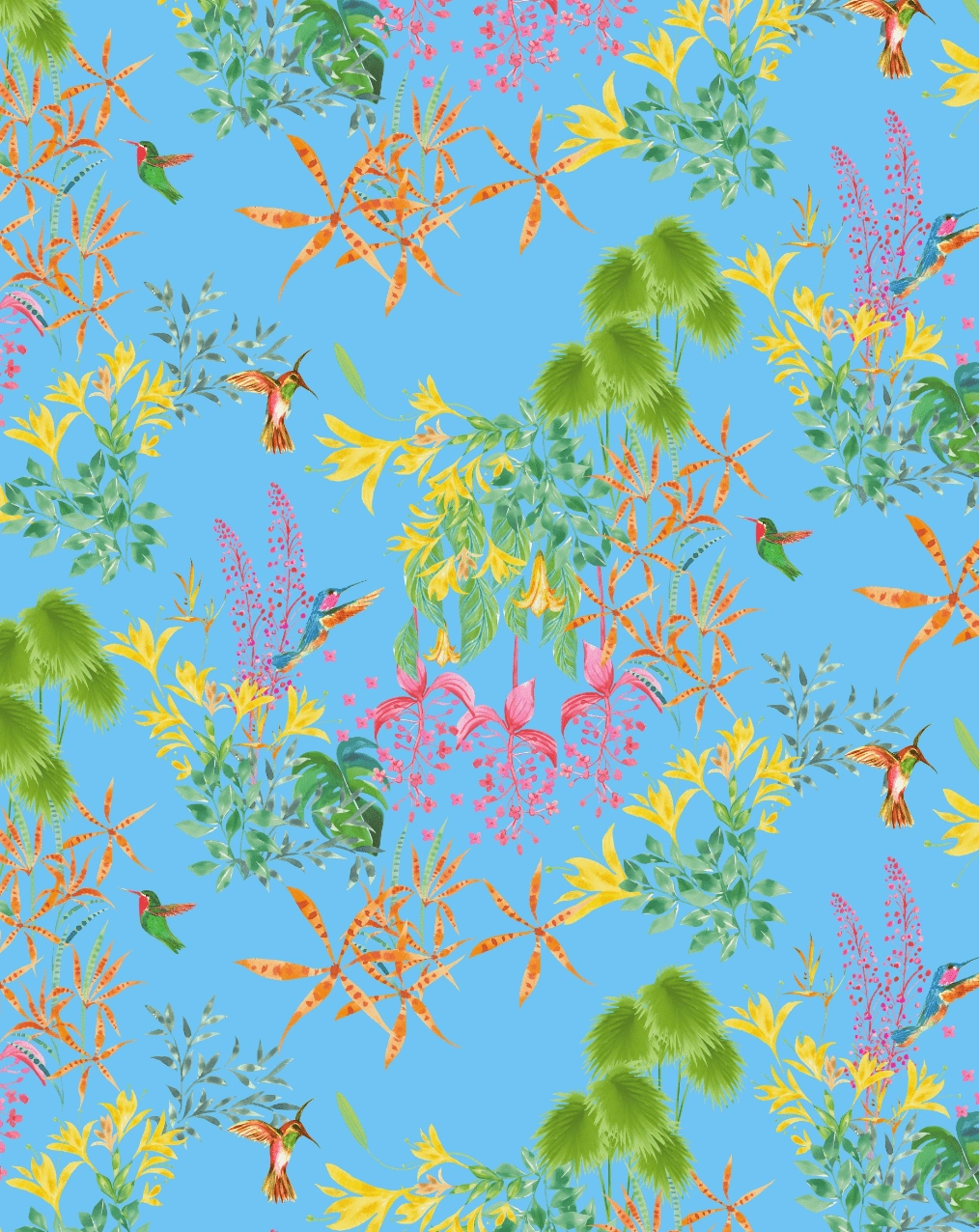 Hummingbird Silk Pajama