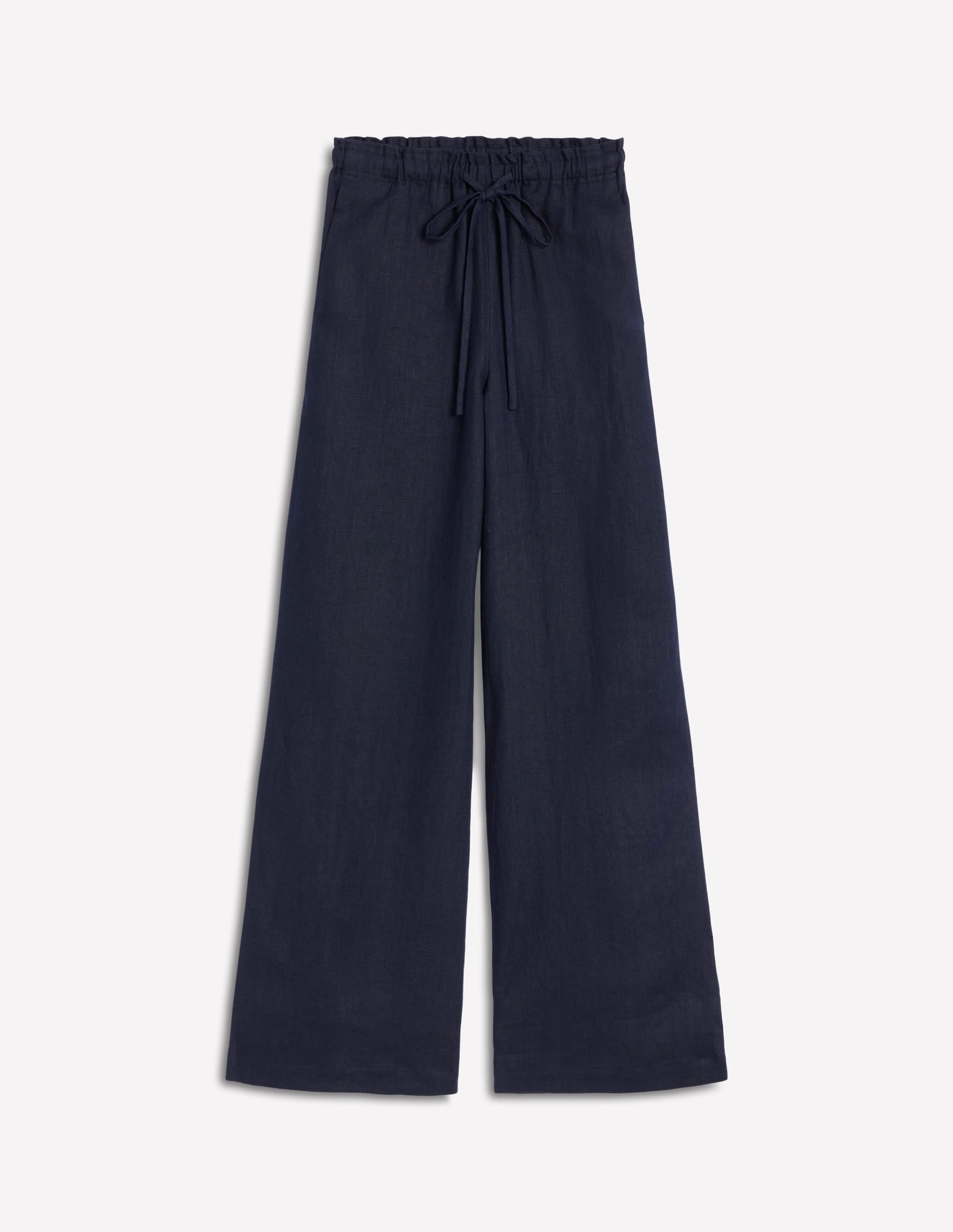 Islington Linen Trousers-Navy