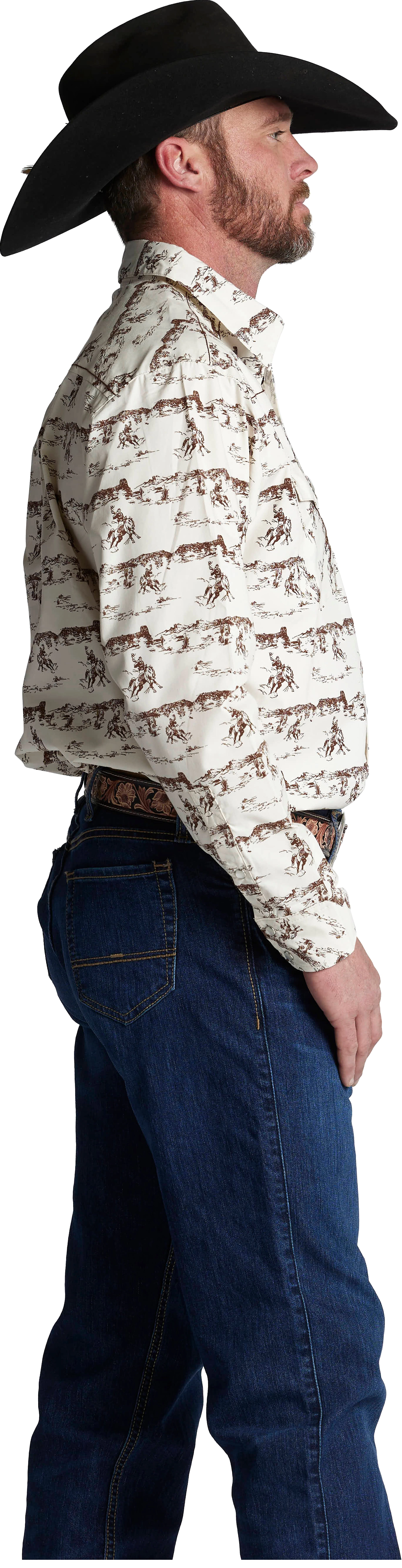 Justin Brands Shirt Horse Print Scene HJ-1508