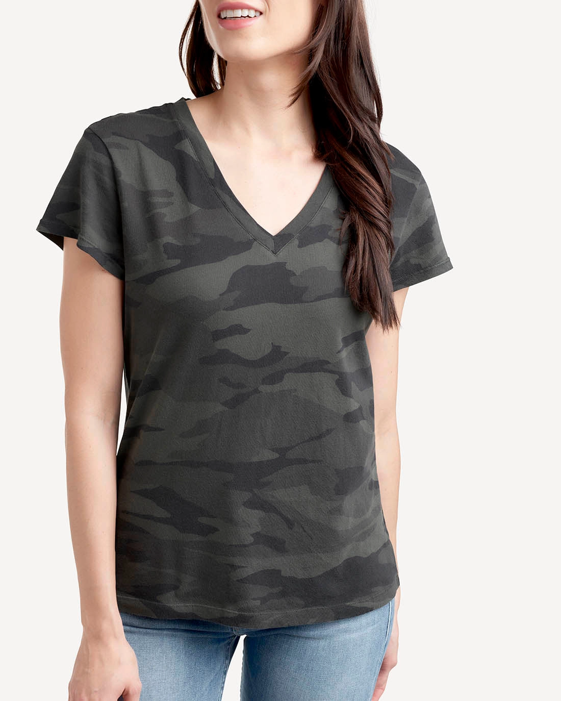 Kate V Neck in Camo