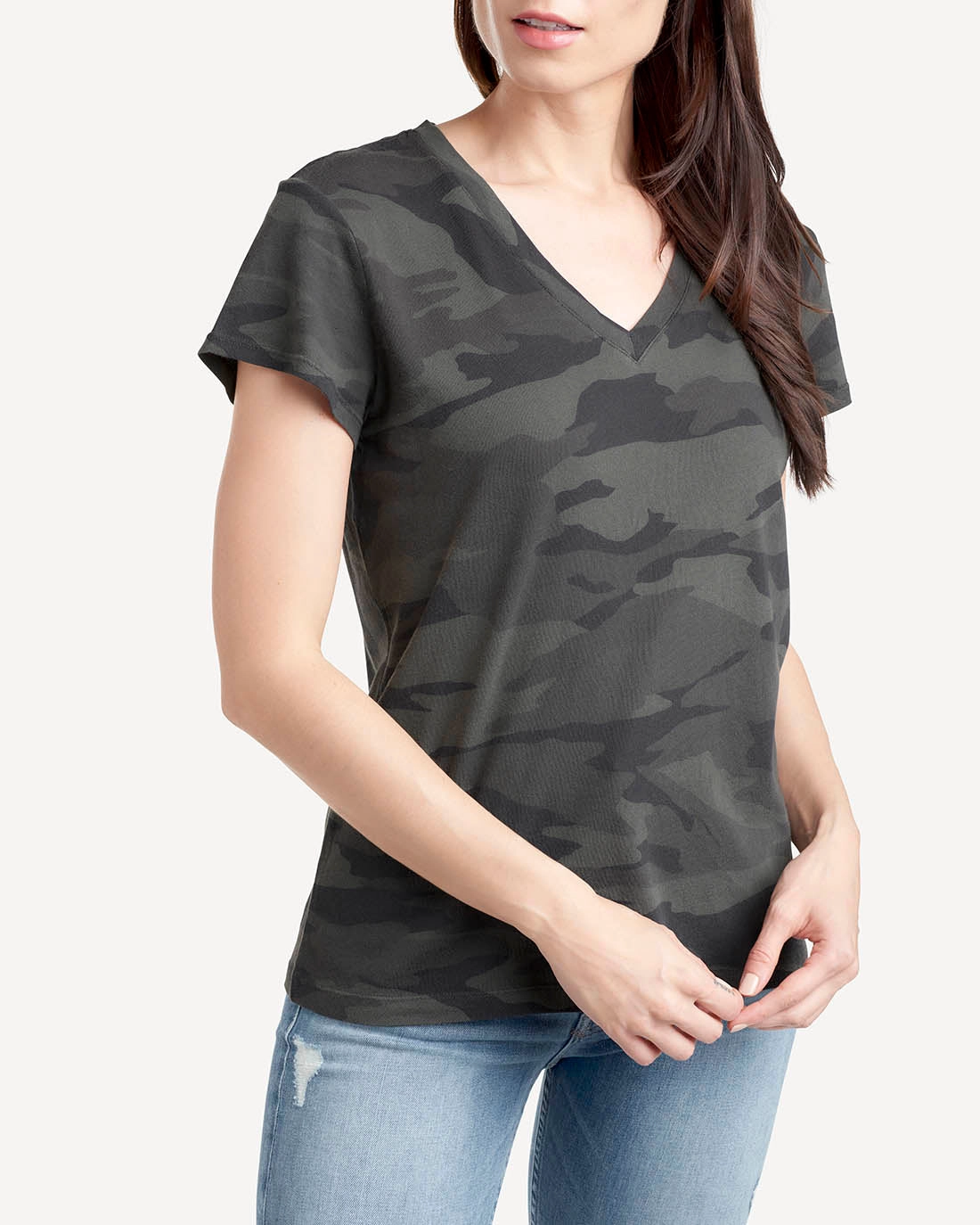 Kate V Neck in Camo