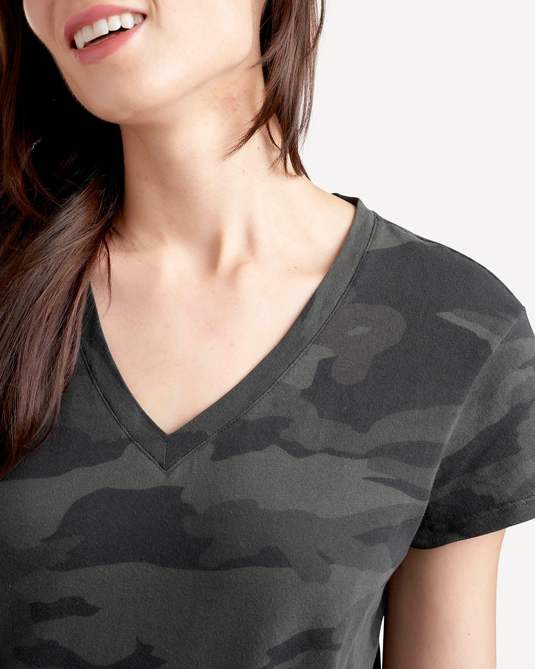 Kate V Neck in Camo
