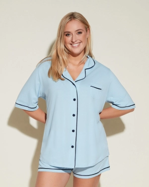 Kurzärmeliges Top & Boxer Pyjama-Set