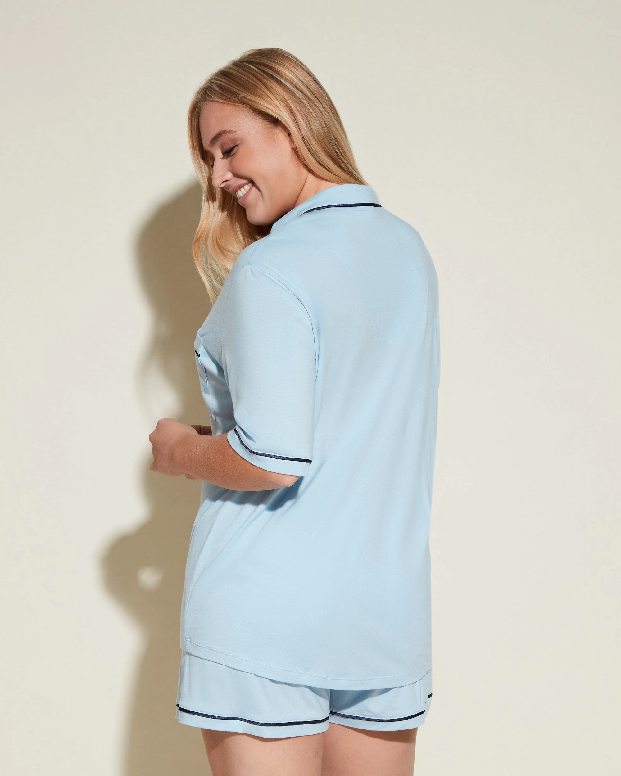 Kurzärmeliges Top & Boxer Pyjama-Set
