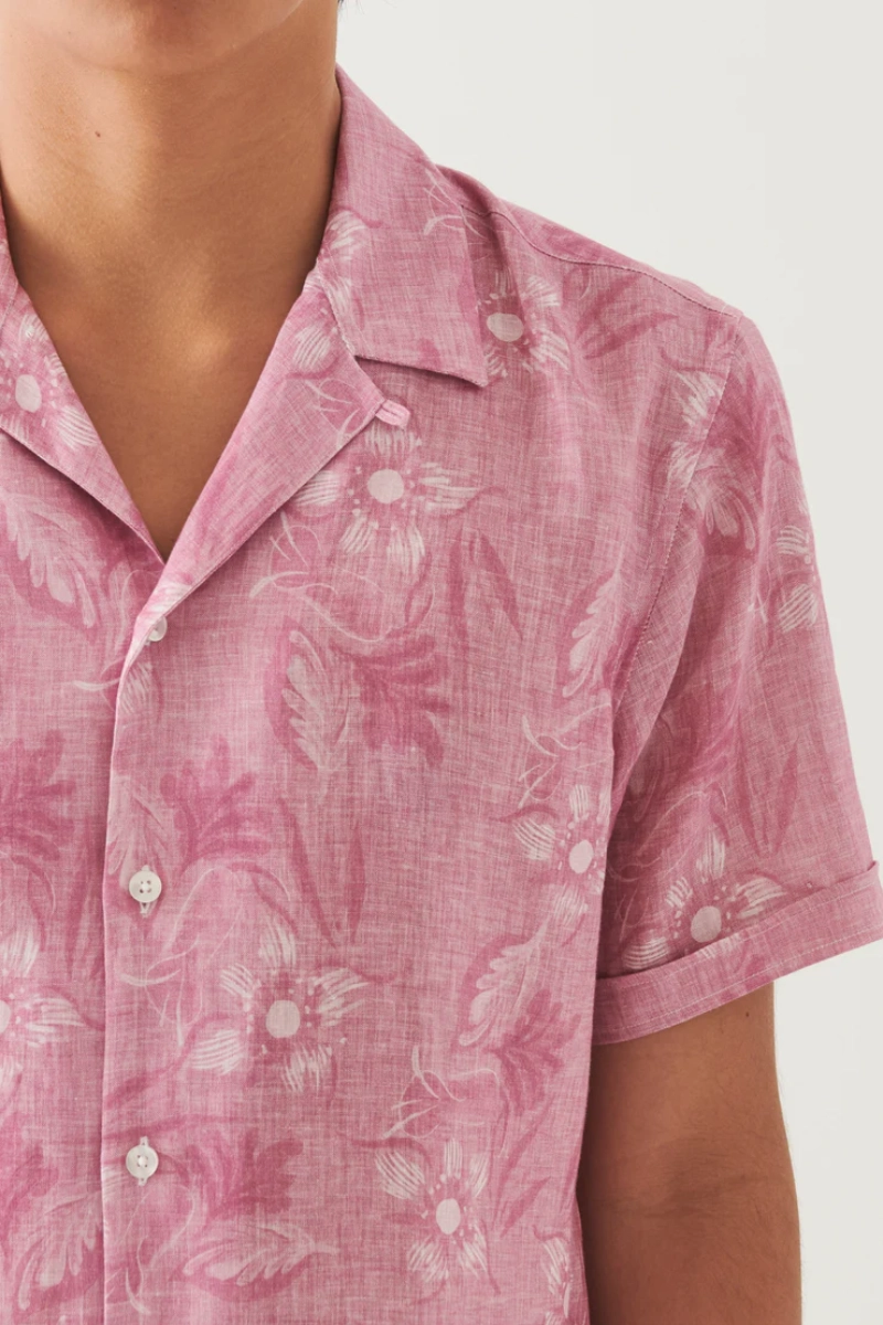 Linen Camp Collar Shirt