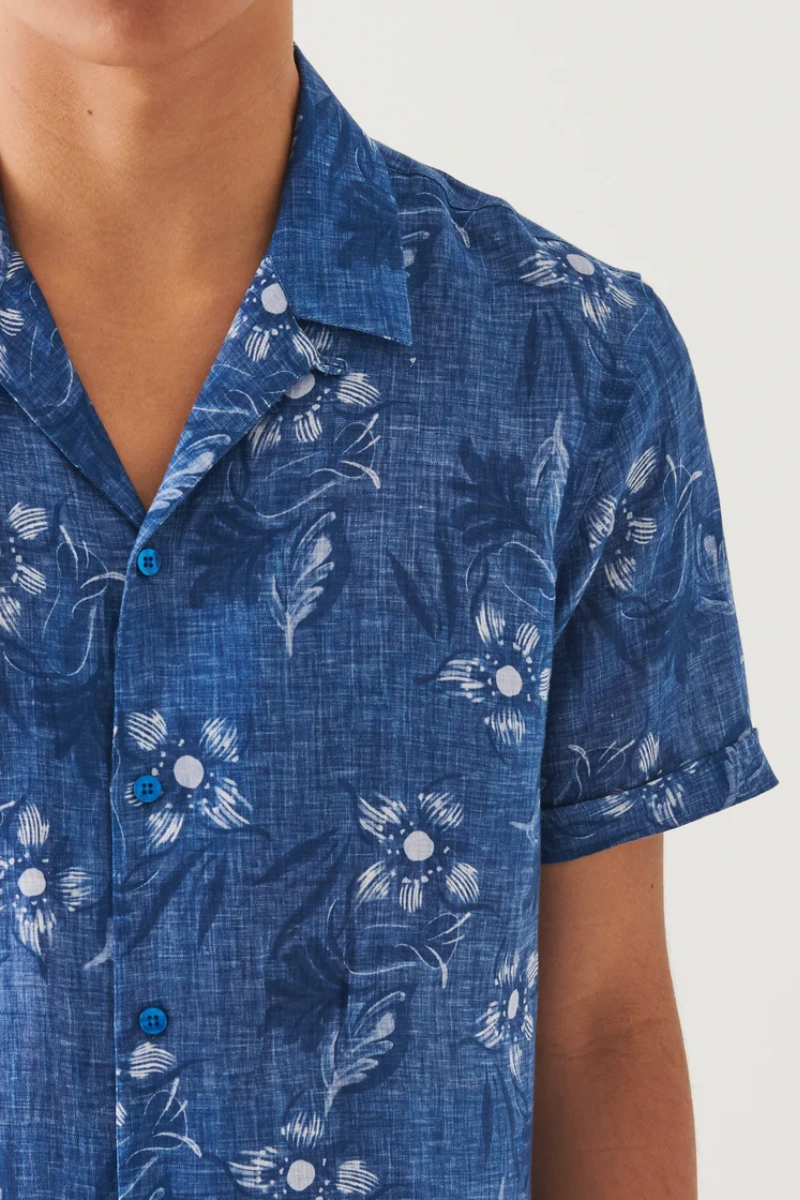 Linen Camp Collar Shirt