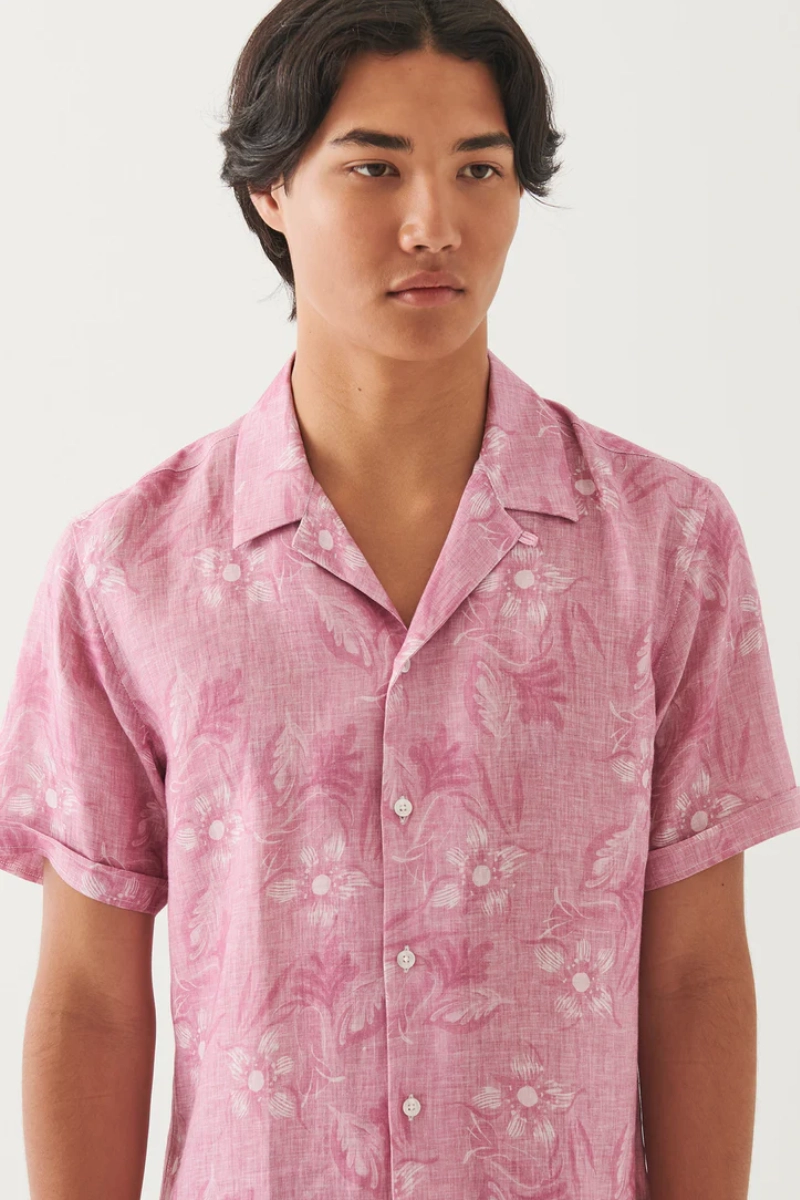 Linen Camp Collar Shirt