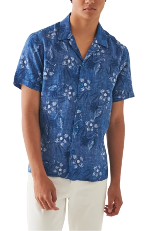 Linen Camp Collar Shirt