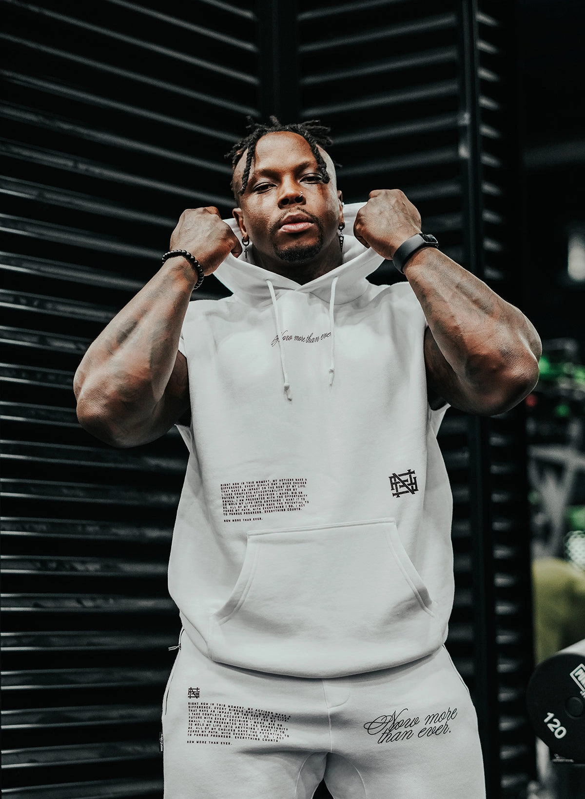 MORE THAN EVER FITTED JOGGERS - WHITE