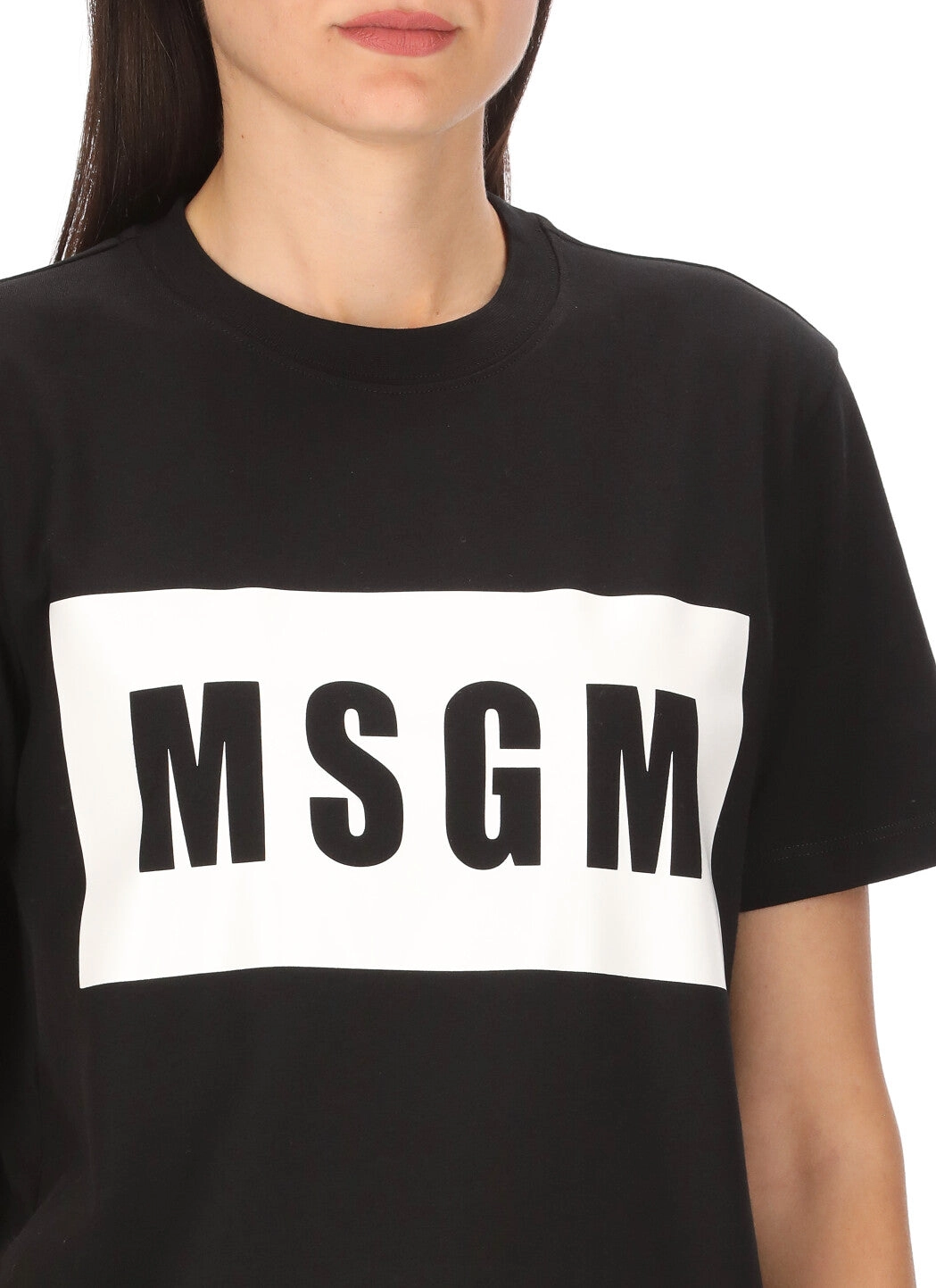 MSGM Logo Printed Crewneck T-Shirt