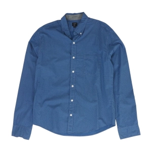 Navy Polka Dot Long Sleeve Button Down