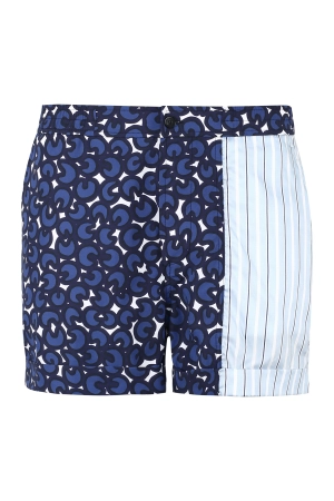 Neil Barrett Printed Panelled Shorts