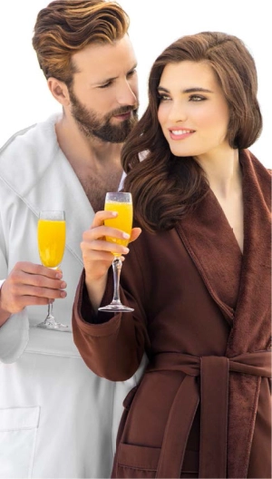 Noble Plush Lined Hooded Robe