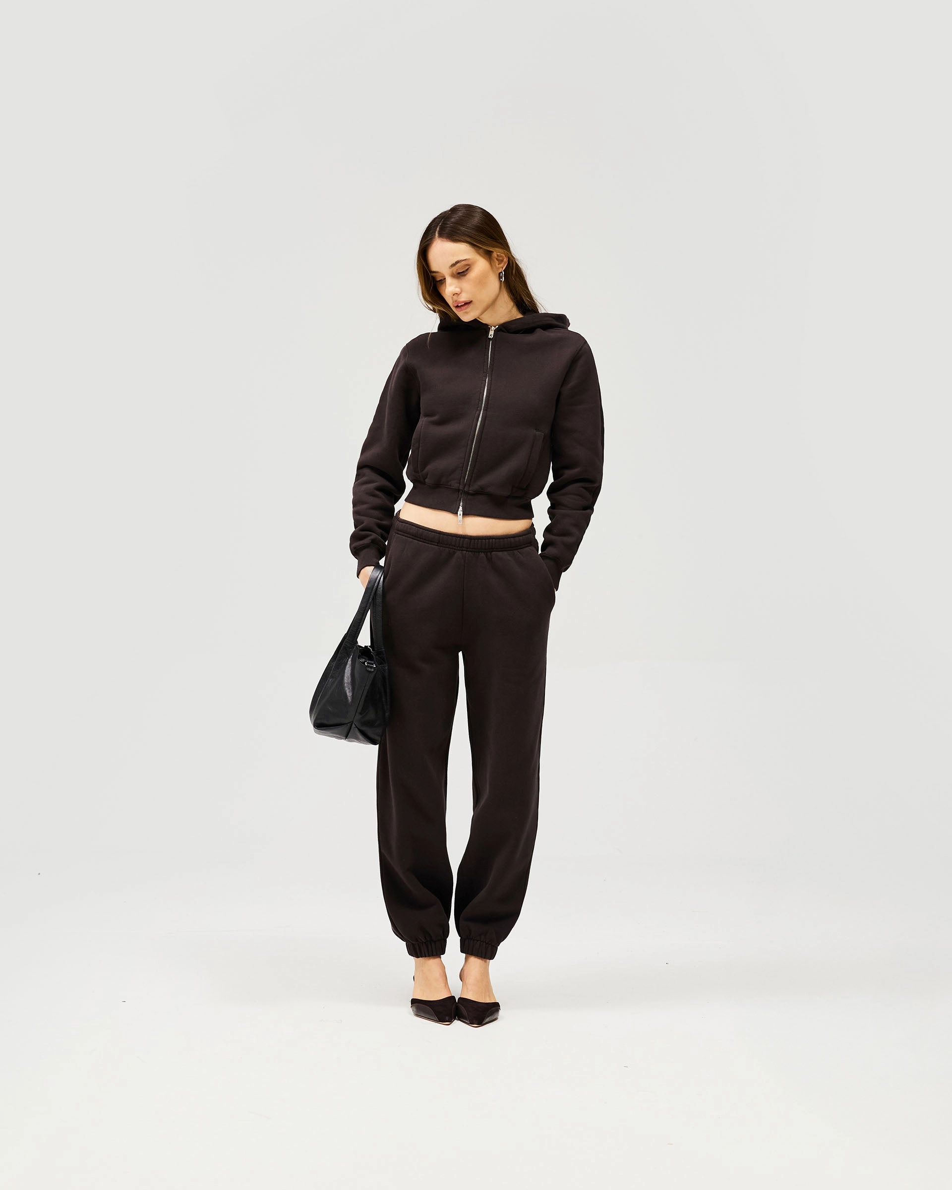 Owners Club Slim Zip Hoodie - Black Coffee