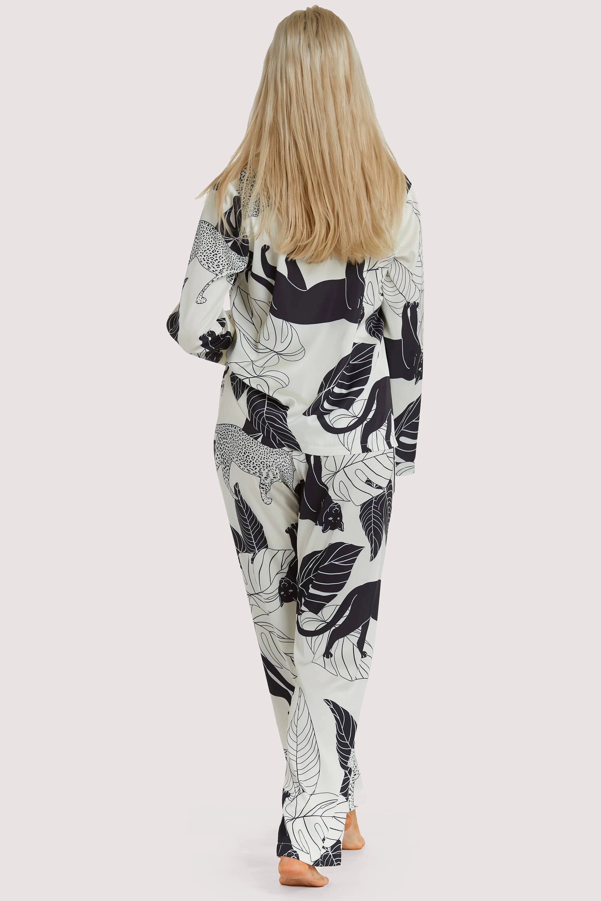 Panther Print Satin Pyjama Set