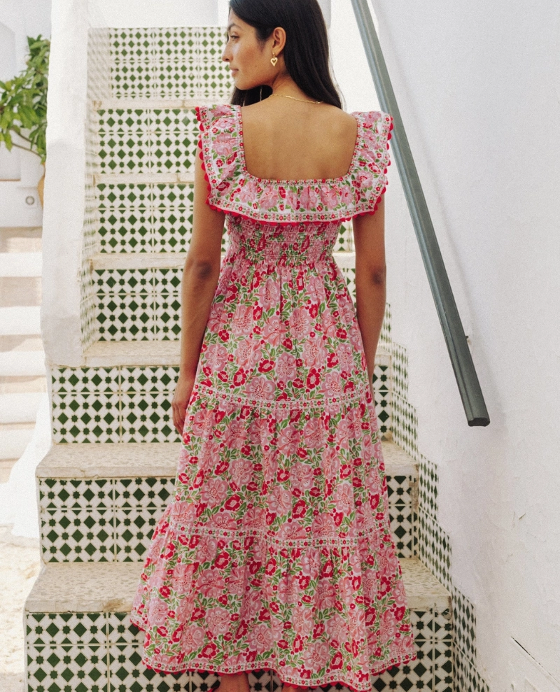 Pink City Prints Carrie Sweet Hibiscus Dress