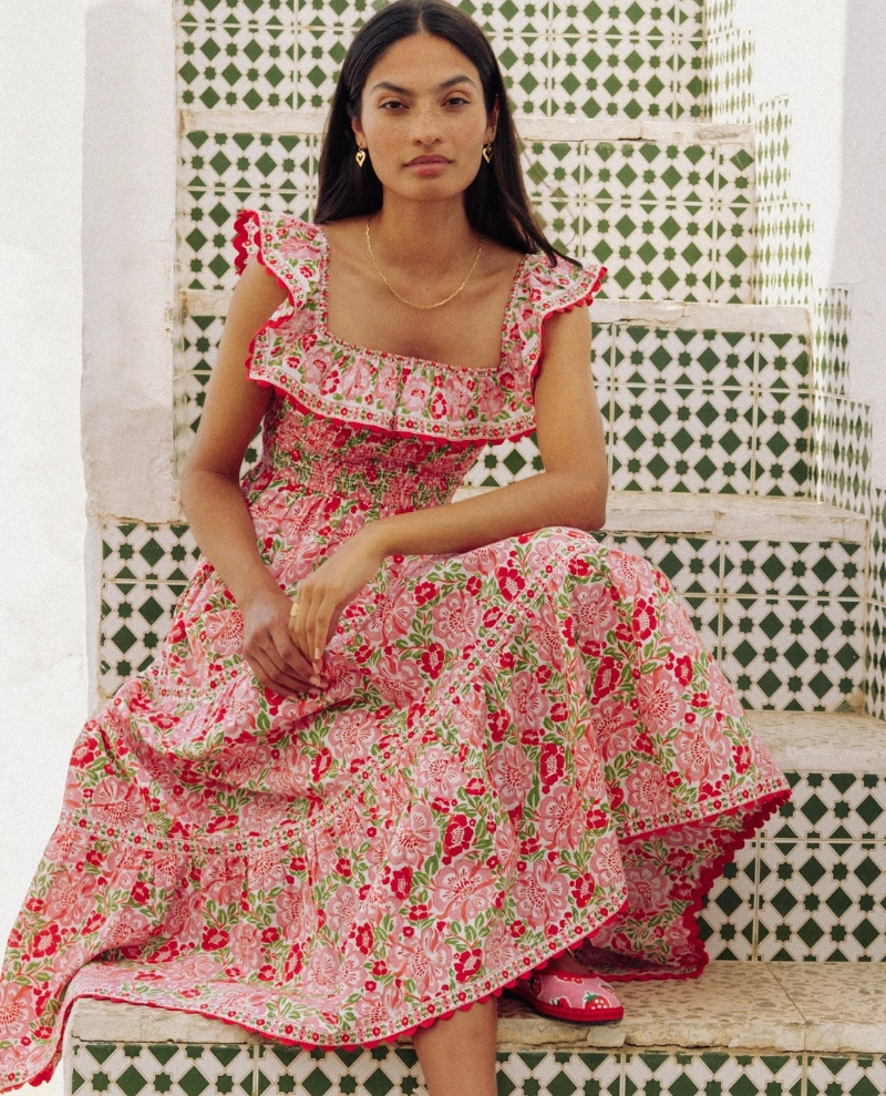 Pink City Prints Carrie Sweet Hibiscus Dress