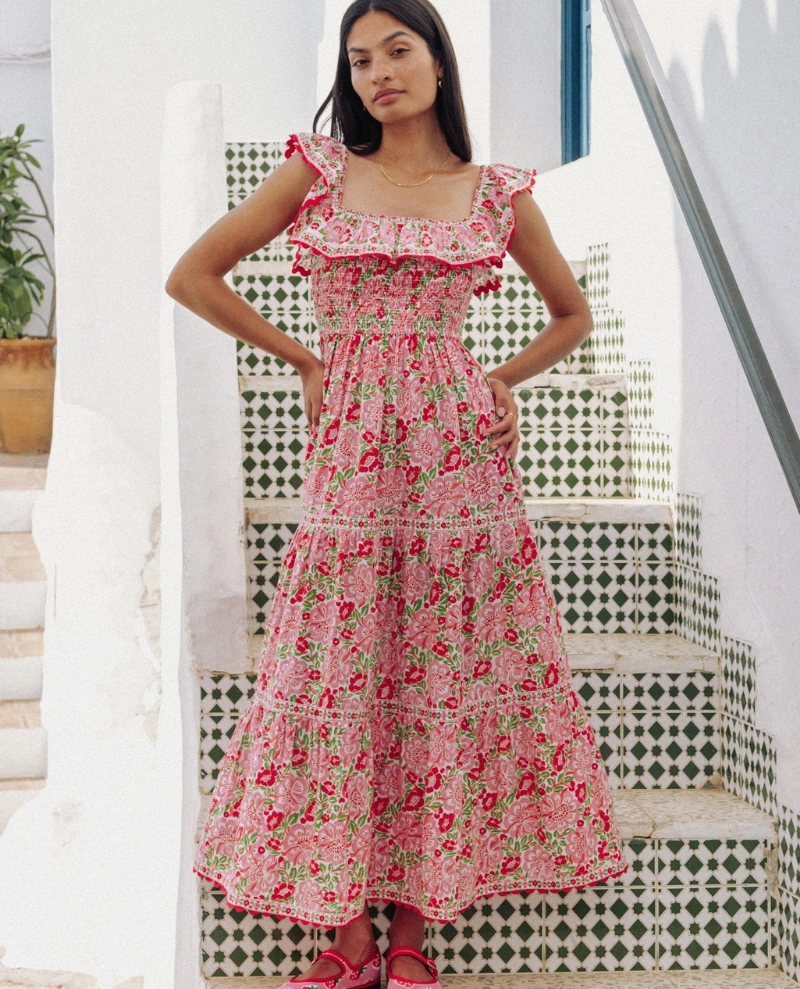 Pink City Prints Carrie Sweet Hibiscus Dress
