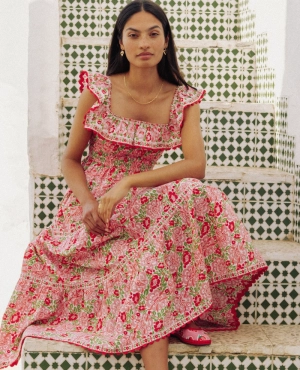 Pink City Prints Carrie Sweet Hibiscus Dress
