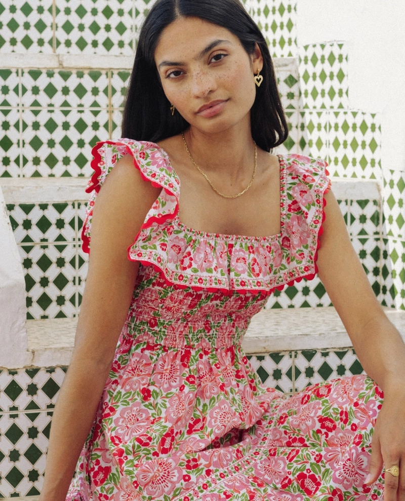 Pink City Prints Carrie Sweet Hibiscus Dress