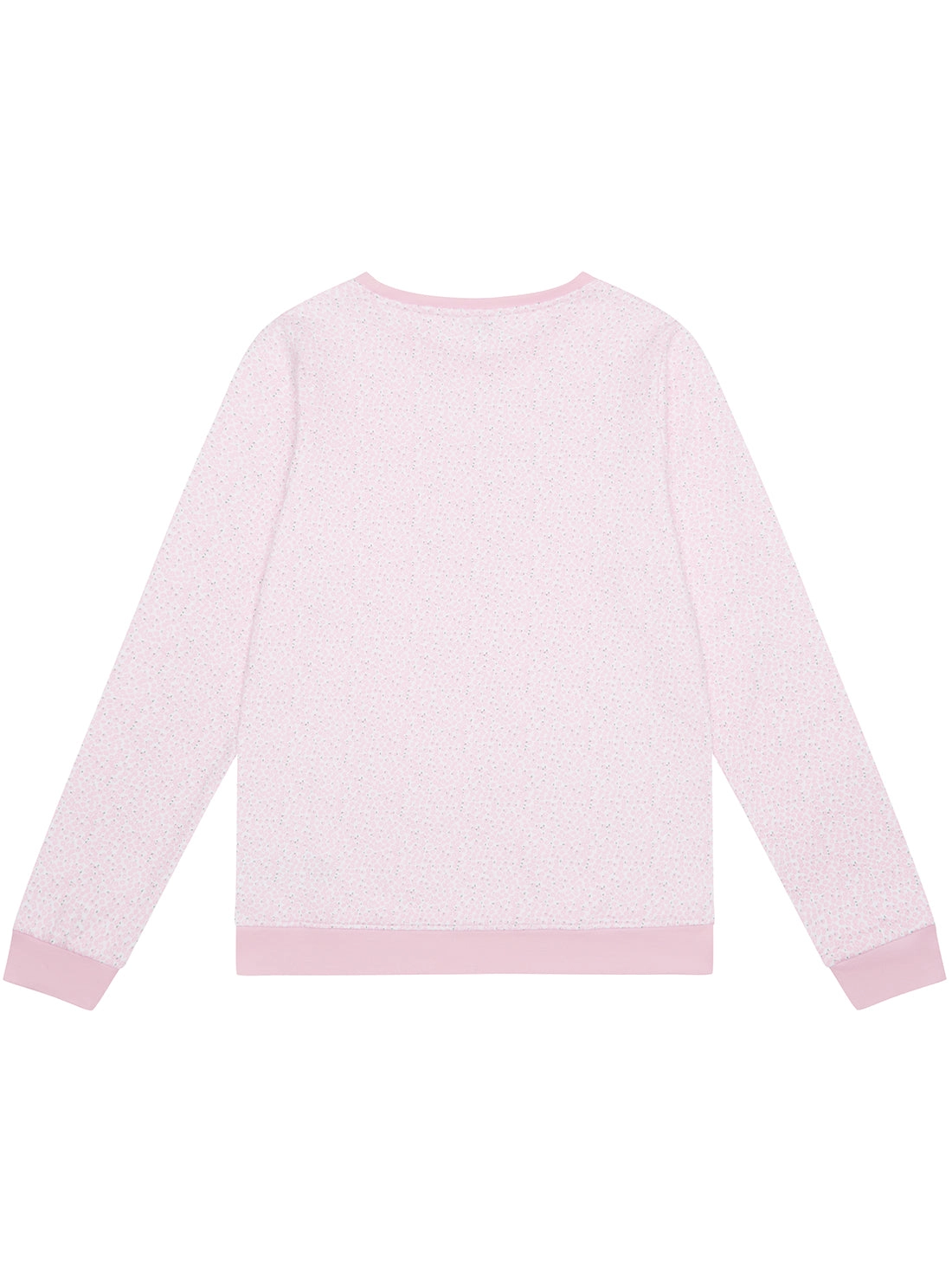 Pink Flower Print Long Sleeve Jumper