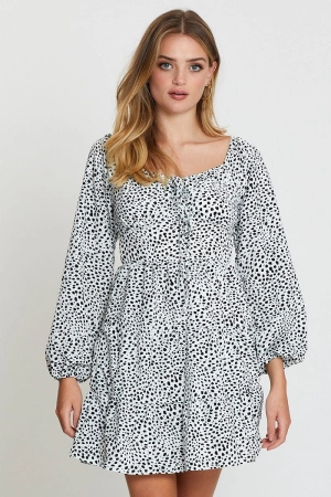 Print Mini Dress Short Sleeve