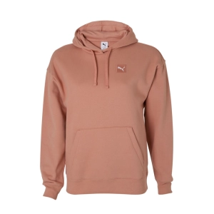 PUMA WOMEN'S ESSENTIALS FLEECE PEACH HOODIE