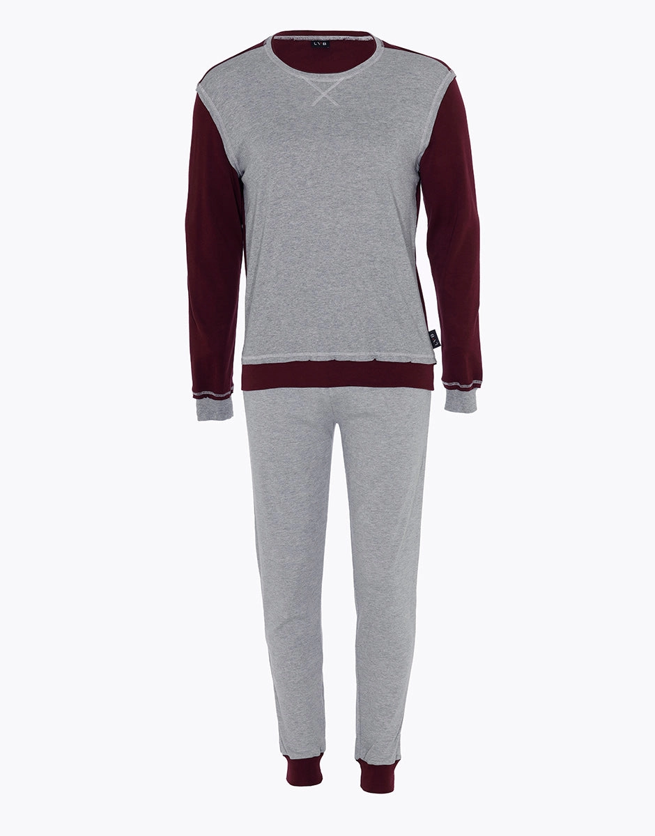 Pyjama long gris homme