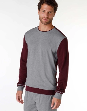 Pyjama long gris homme