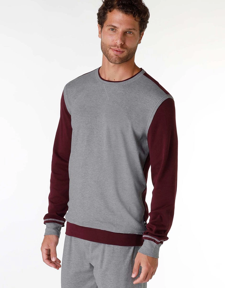 Pyjama long gris homme