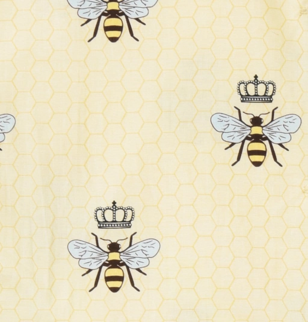 Queen Bee Shawl Collar Flannel Robe - Honey