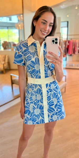 Raa04253028 Chambray Floral Dress