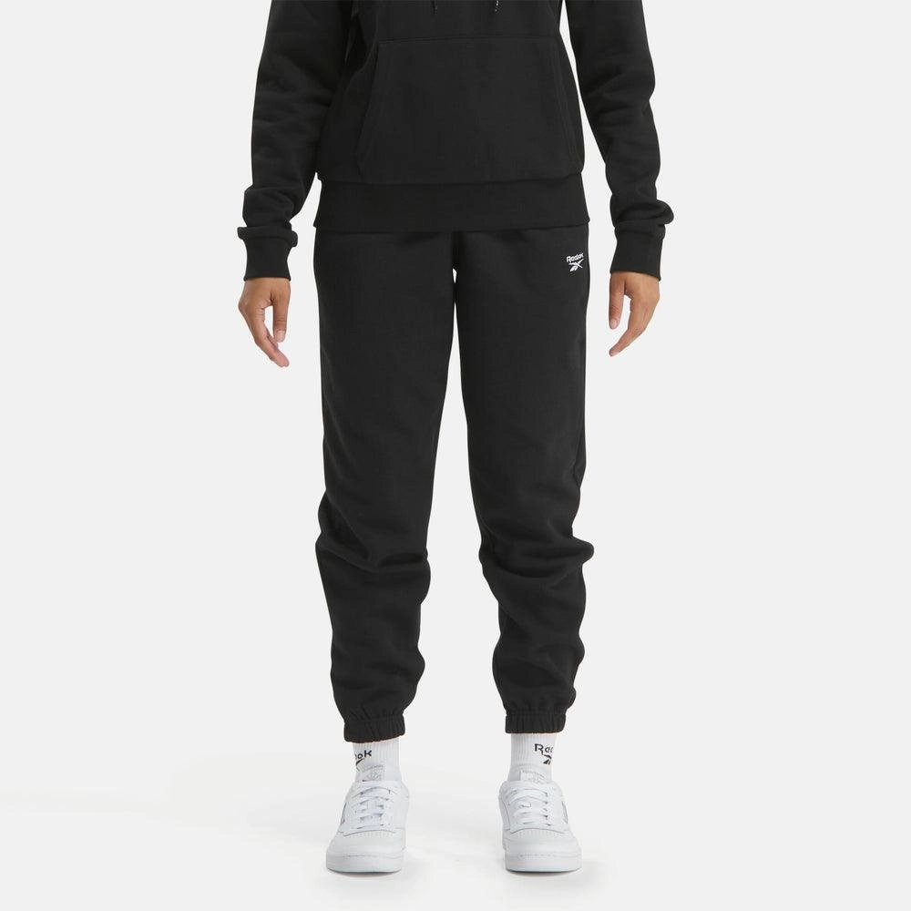 REEBOK WOMEN'S IDENTITY SMALL LOGO BLACK TRACKPANT
