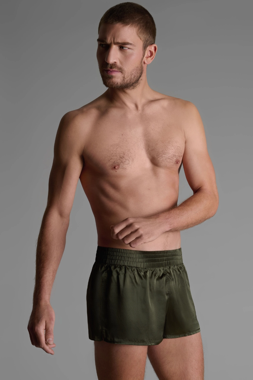 Rendez-Vous Silk Boxer Khaki