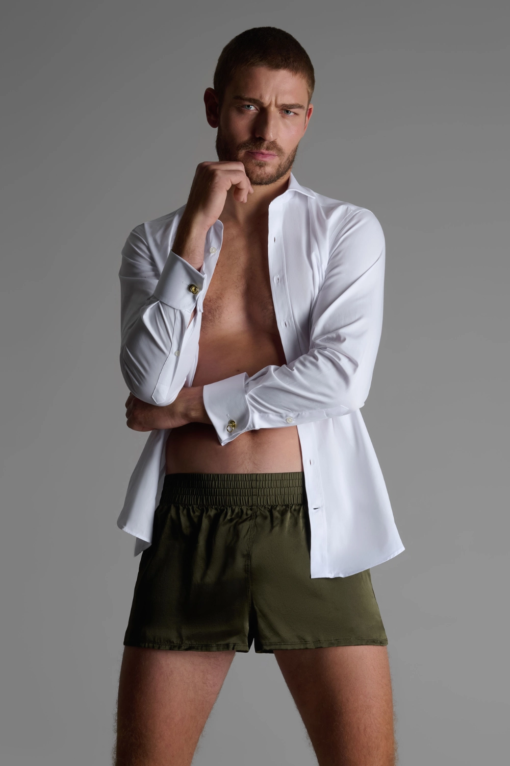 Rendez-Vous Silk Boxer Khaki