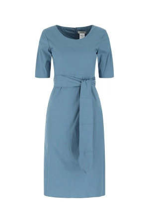 'S Max Mara Tie Belt Short Sleeve Midi Dress