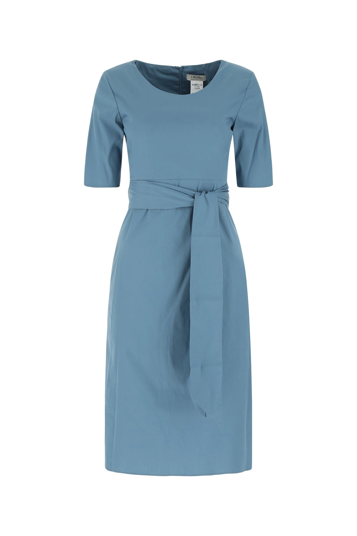 'S Max Mara Tie Belt Short Sleeve Midi Dress