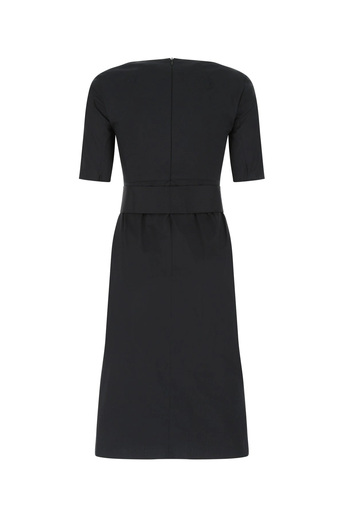 'S Max Mara Tie Belt Short Sleeve Midi Dress