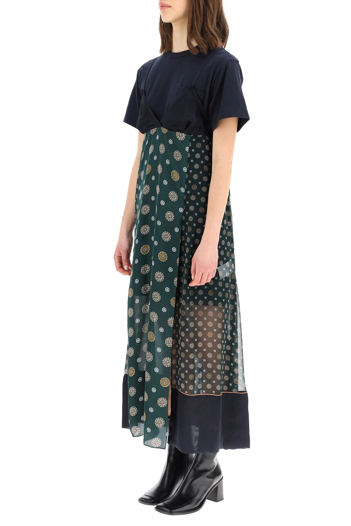 Sacai Patchwork Printed Dress