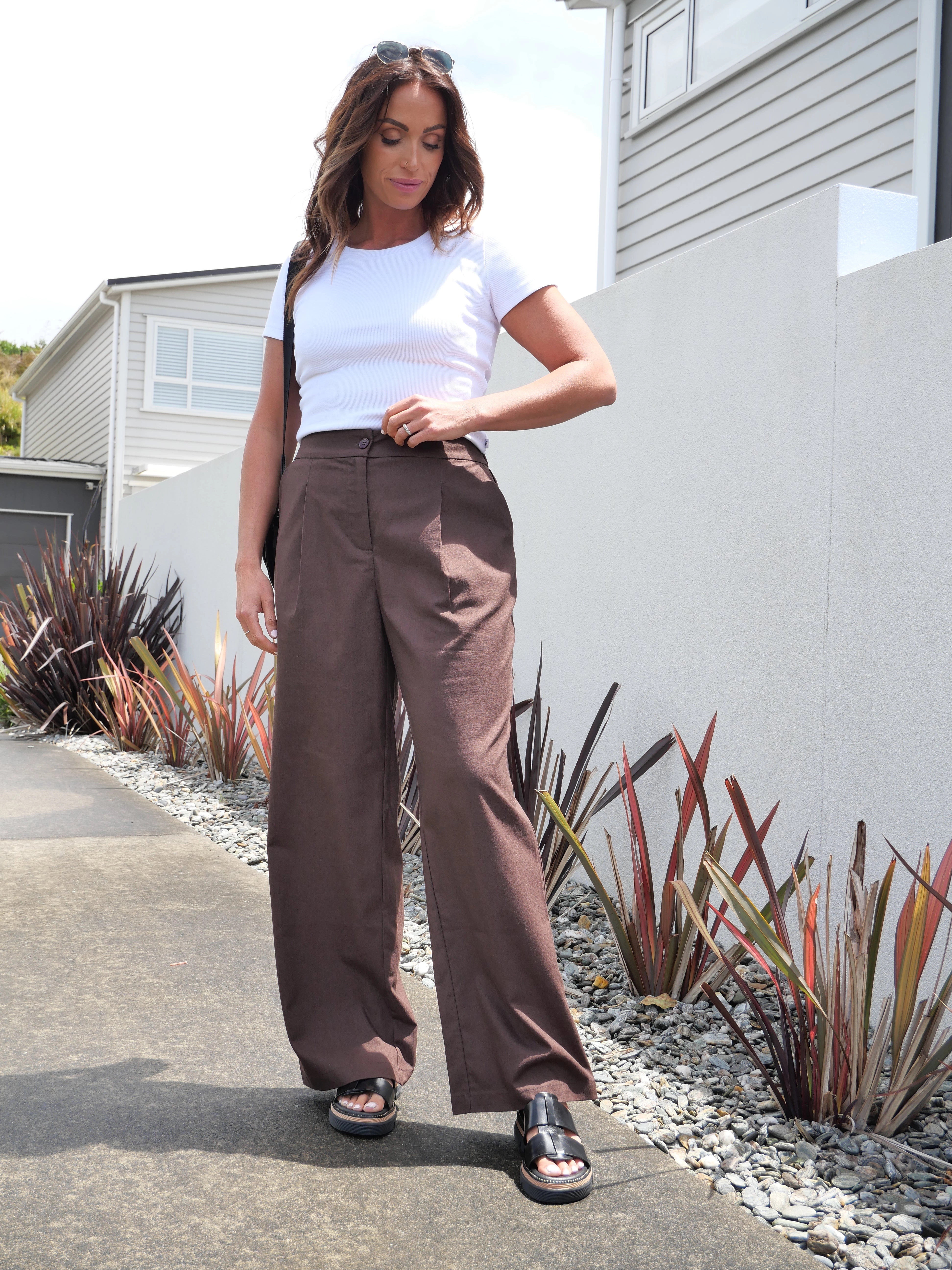 Shine On Label Zephyr Pants Chocolate