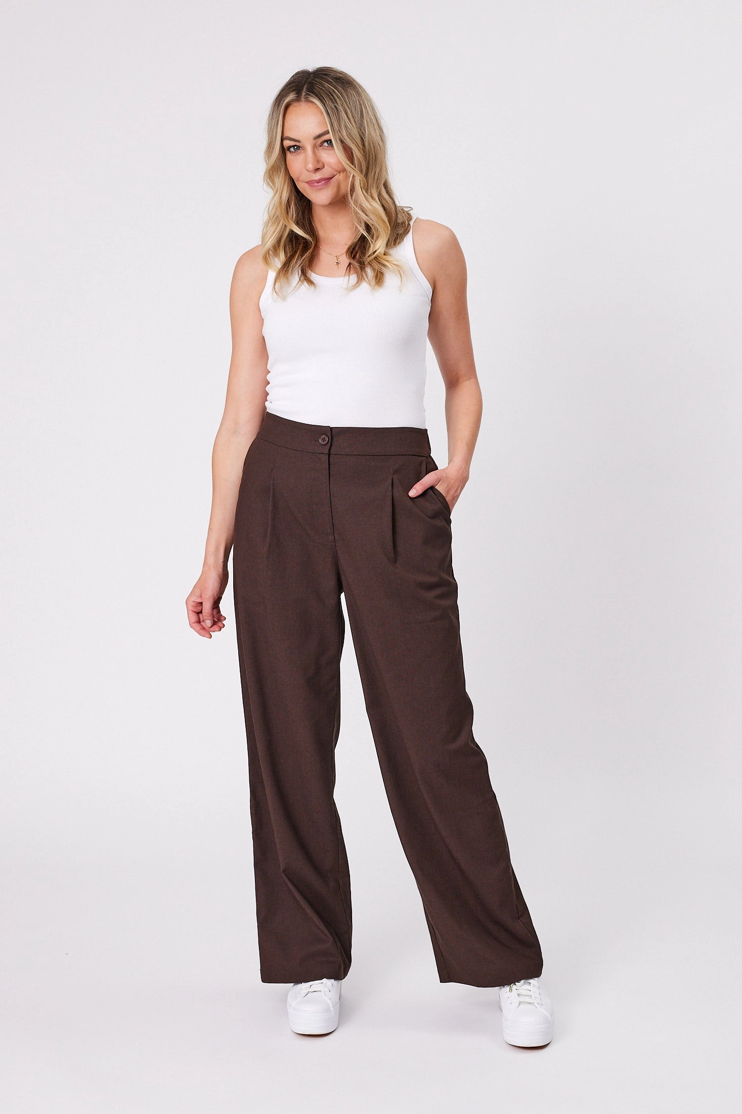 Shine On Label Zephyr Pants Chocolate