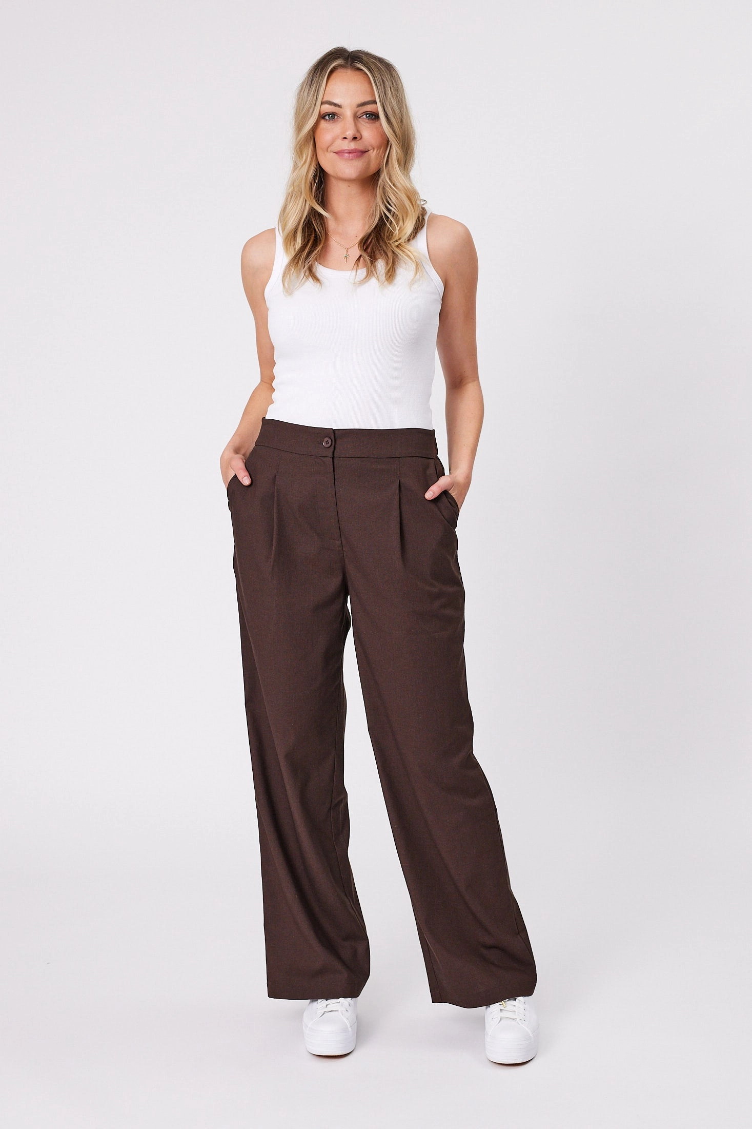 Shine On Label Zephyr Pants Chocolate